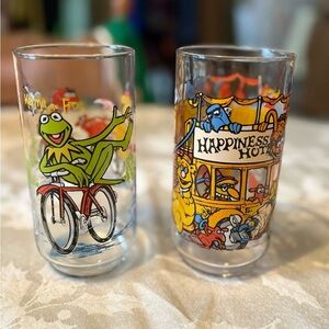 Vintage Set of 2 Muppets Glasses